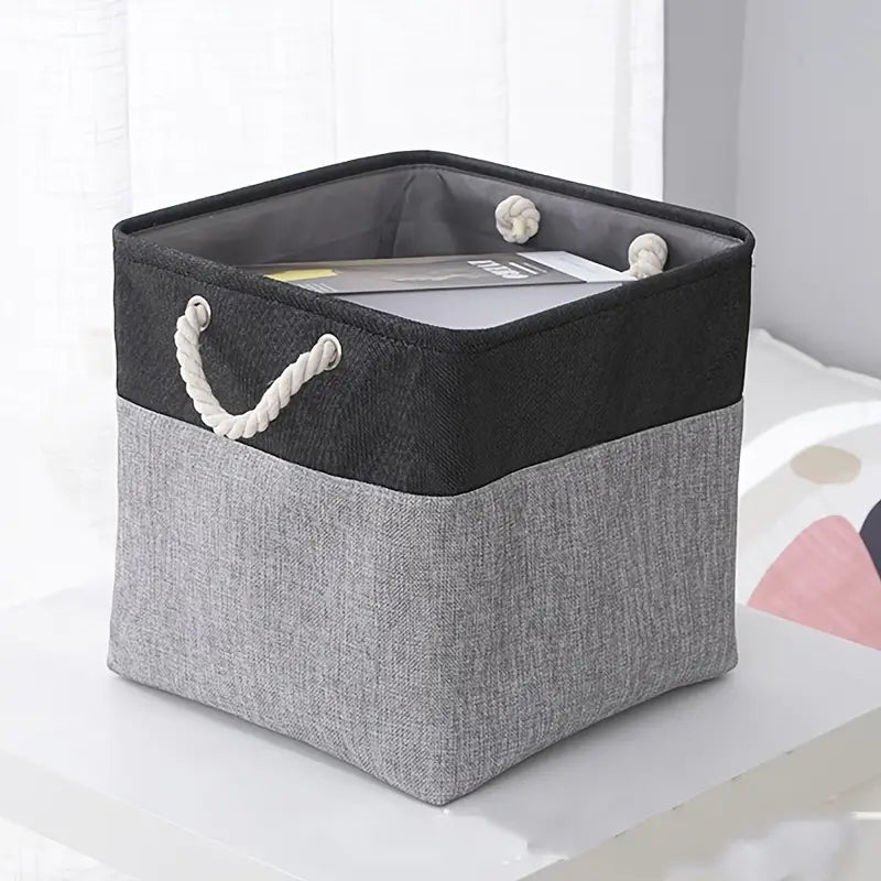 Foldable Linen Storage Basket - Dustproof & Durable
