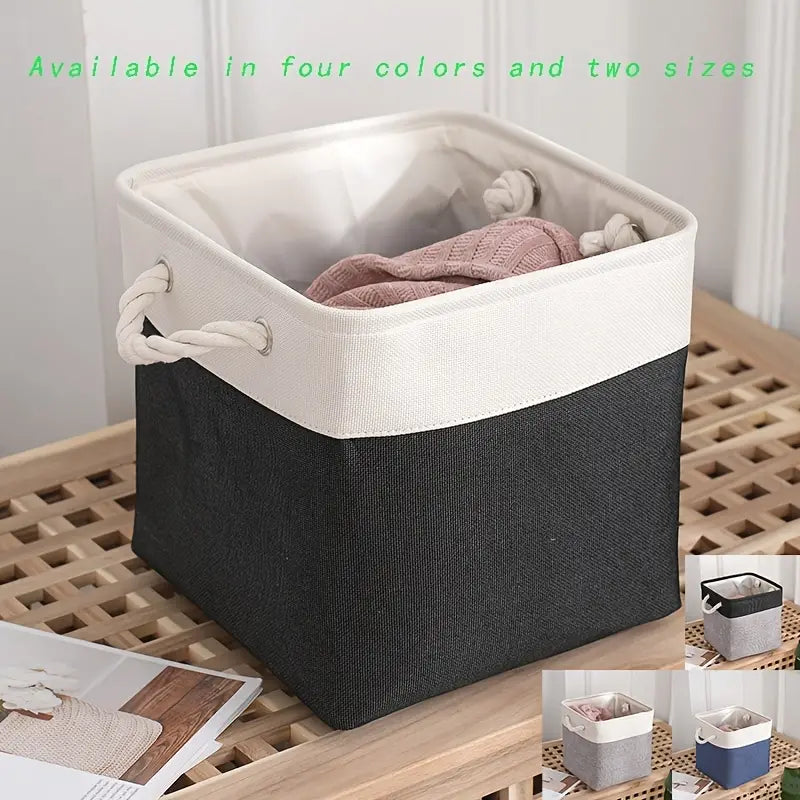 Foldable Linen Storage Basket - Dustproof & Durable