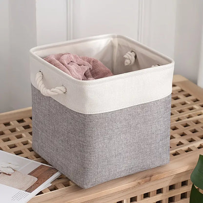 Foldable Linen Storage Basket - Dustproof & Durable