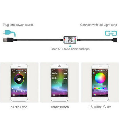 New LED Bluetooth APP RGB Light Strip for TV Decor
